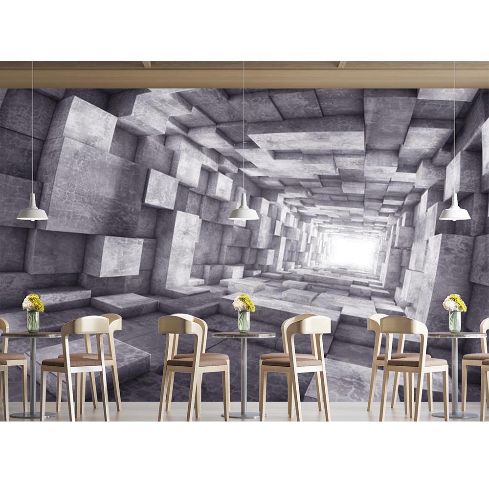 

Современные обои-фреска серые и белые полигональные геометрические обои 3d туннель обои для гостиной спальни 200 cm(W) x 140 cm(H)