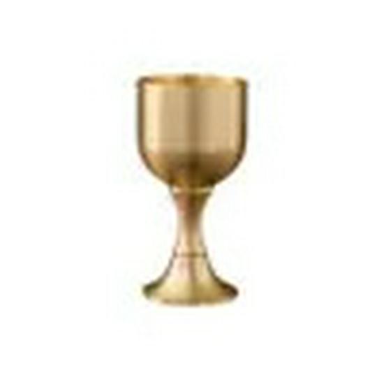 Pure Brass High-Footed Chinese Wine and Tea Cup Set - Decorative Copper Ornaments