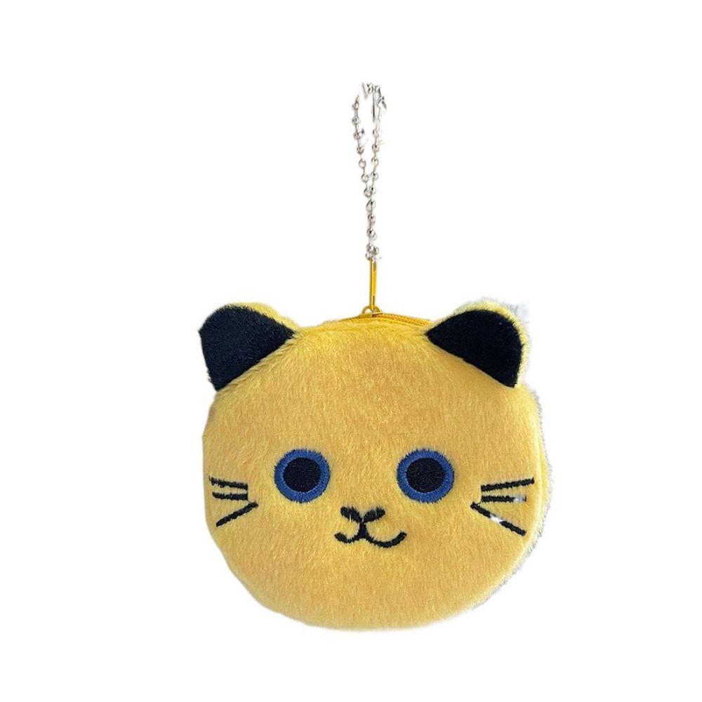 Animal Mini Cat Handbag Korean Style Cartoon Change Pouch Cat Plush Coin Purse  Birthday Gift