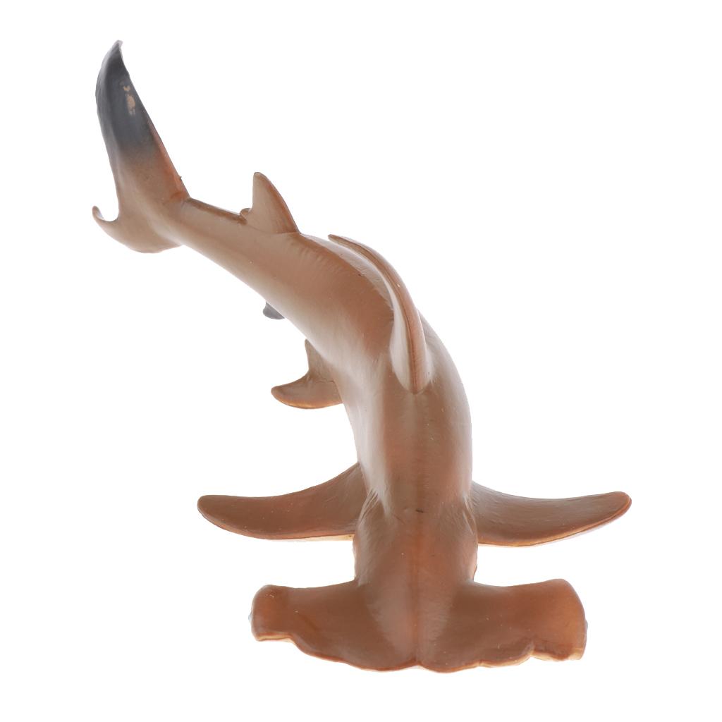 2pcs SHARK Sealife Toy Model Animal Figure - 22cm Solid Plastic