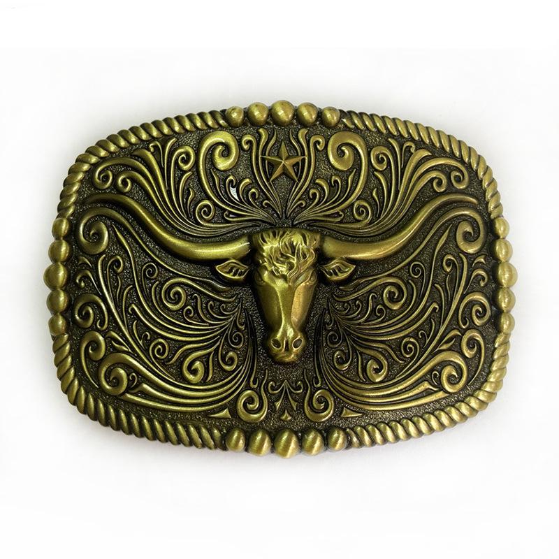 3D Bull Head Western Cowboy Punk Fashion Alloy Belt Buckle