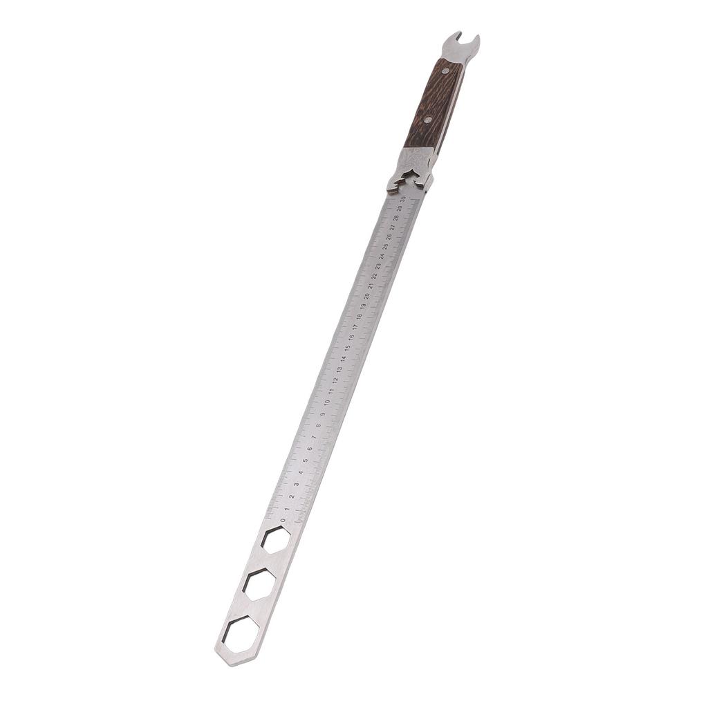 Stainless Steel Ruler 0 30cm Multifunctional Wrench Ruler for Measurement Self Protection