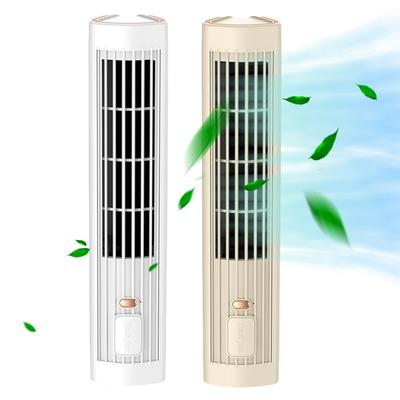 Tower Fan USB Charging Portable Air Conditioner 1200mAh Desktop Cooling Fan Electric Vertical Fan for Home Bedroom