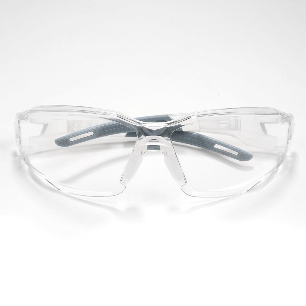 PAERDE HM12 Větruodolné bezpečnostní brýle s UV ochranou Ultralehké proti zamlžování (Oboustranná úprava proti zamlžování) (Šedá)