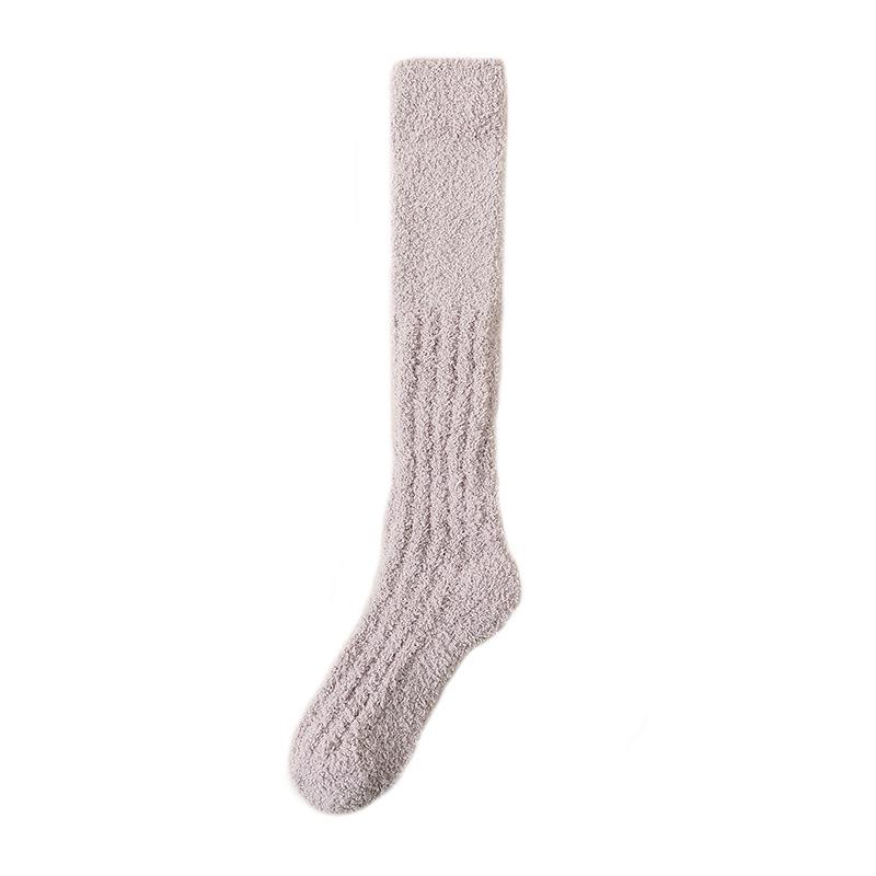 Couple's Coral Fleece Winter Socks: Thick, Velvet-Lined, Cozy Home Sleep Socks for Calf Warmth