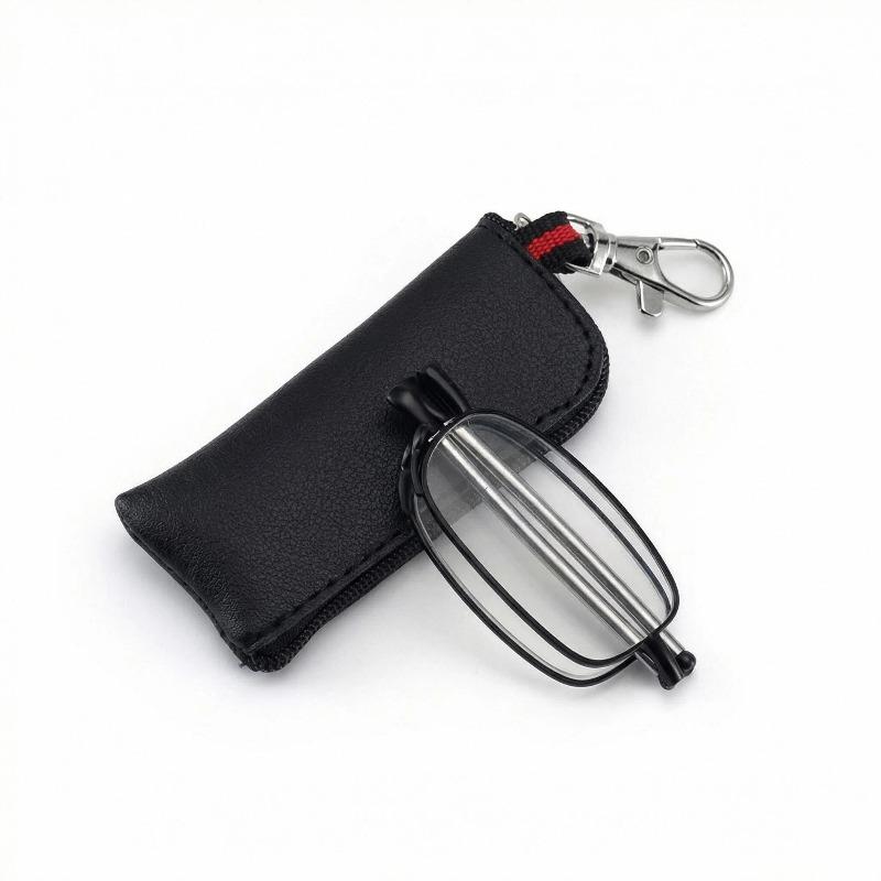 

Portable Foldable Reading Glasses Presbyopia for Man Woman Ultra-light Alloy Frame Anti Blue Light Blocking Eyeglasses with Case 4.0 чорний
