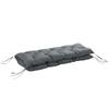Garden Bench Cushion, 2 Seater Swing Chair Cushion, Seat Pad with Ties for Indoor and Outdoor Use, 110 x 120 cm, Dark Grey