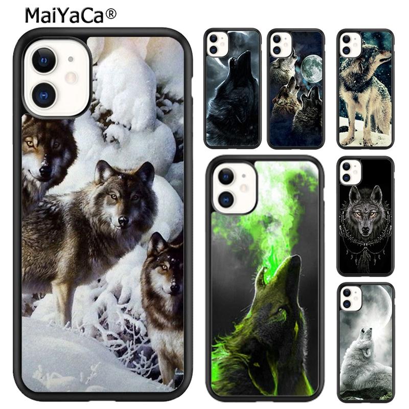 Snow Wolf howlf Animal Phone Case For iPhone 17 Air 16 pro max 15 14 plus 12 13 Shell Cover coque