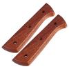 2pcs Solid Wood Knife Handles With Hole Kitchen Knife Guard Handle Replacement Anti-Skid Grip Handmade Knives Accessories