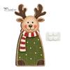 Holiday Gift for Friends Family Wooden Christmas Tabletop Decor, Santa Snowman Reindeer Figurine, Rustic Small Decorative Wood Art Pieces Shelf Sitter