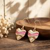 Hot-selling European and American Style Hand-painted Enamel Love Earrings Original Design Niche Temperament Versatile Earrings Environmental Protectio