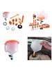 Orange Coolant Pouring Kit Corrosion Resistant Not-Spill Coolant Funnel Kit Radiator Funnel Burping Kit Funnel for Fill
