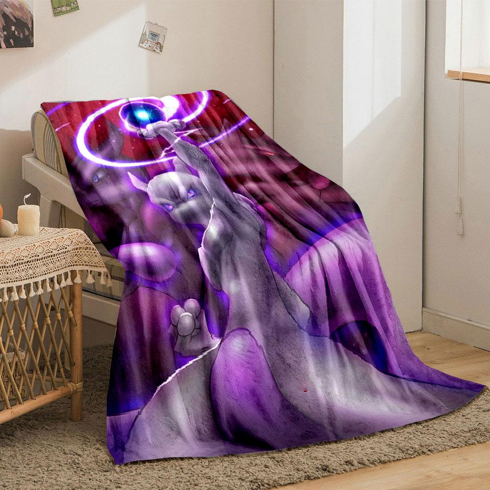A powerful creature holds a glowing energy orb with swirling purple light. for all seasons blanket lunch break throw gift