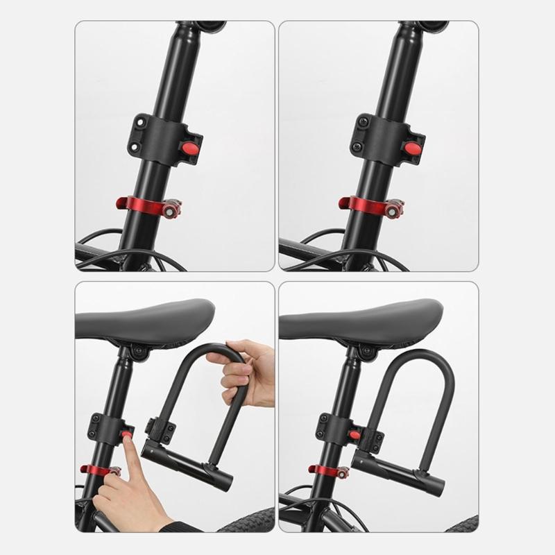 Anti Theft Bike U Lock with Key Heavy Duty Bike Lock Portable Universal Bike Accessories Rustproof Secure Lock