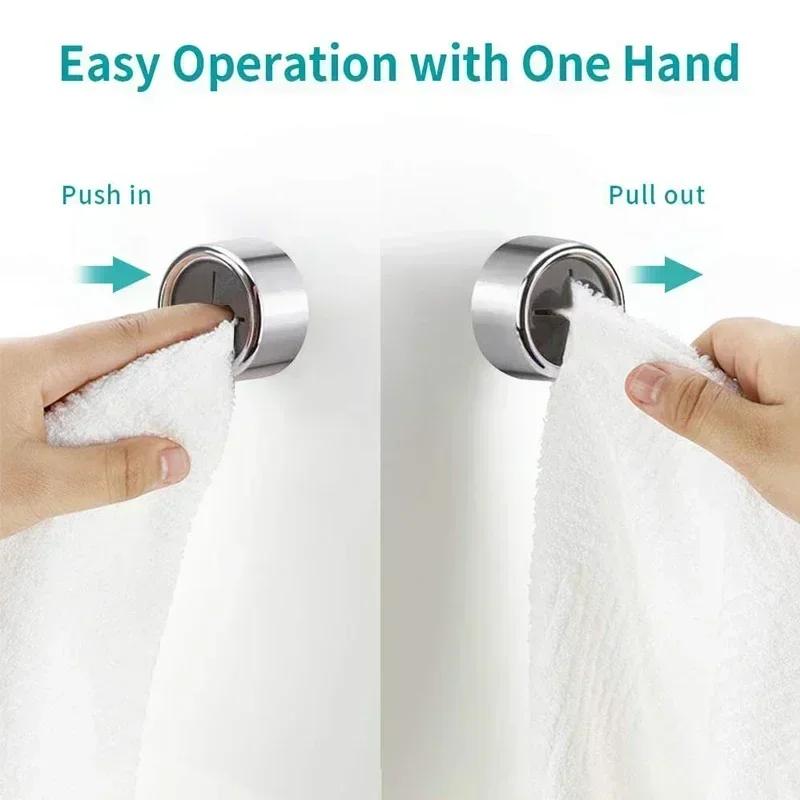 1PC Self Adhesive Towel Plug Holder Wall Mounted Bathroom Organizers Towel Hooks Storage Rack Kitchen Rags Dishcloth Clips