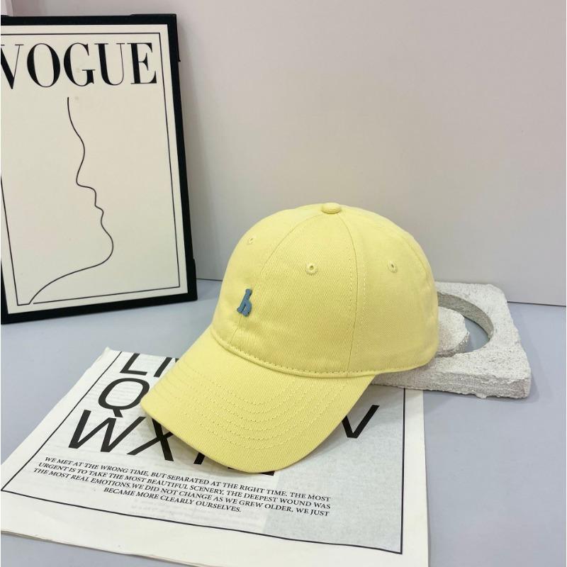 Baseball cap, hand-sewn hardware h letter soft top cotton cloth, thin sunshade, sunscreen cap, women's model