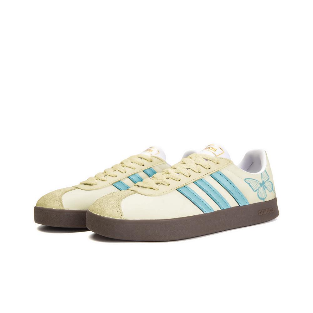 Adidas Neo VL Court 2.0 Flowers Like The Moon Slip Resistant Abrasion Resistant Low top Skateboard Shoes Unisex Yellow ID6015(Team354-)