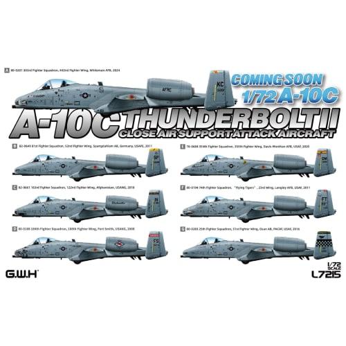 Great Wall Hobby 1/72 Scale American A-10C Attack Aircraft Plastic Model Kit L7215 (Airplane)
