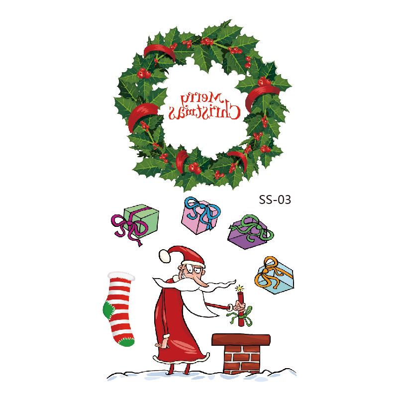 Christmas Fun Face Stickers: Children's Cartoon Tattoo Stickers
