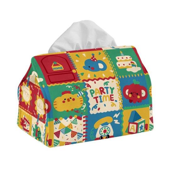 

Tissue Box Rectangular Napkin Holder with Oil Painting Design Resistant to Fading Dispenser for Home Office Bathroom Kitchen Bedroom A