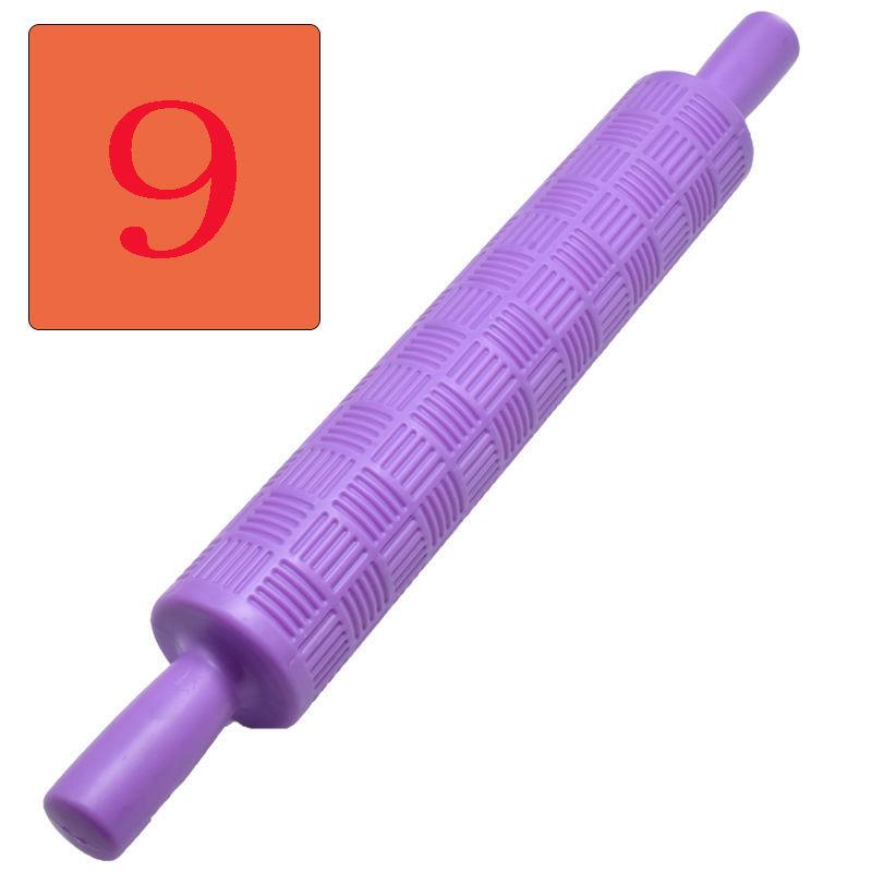 Pattern Texture Embossed Rolling Pin Dough Fondant Pastry Dumpling Pizza Cake Cookies Roller Tools Kitchen Accessories 1 Pcs