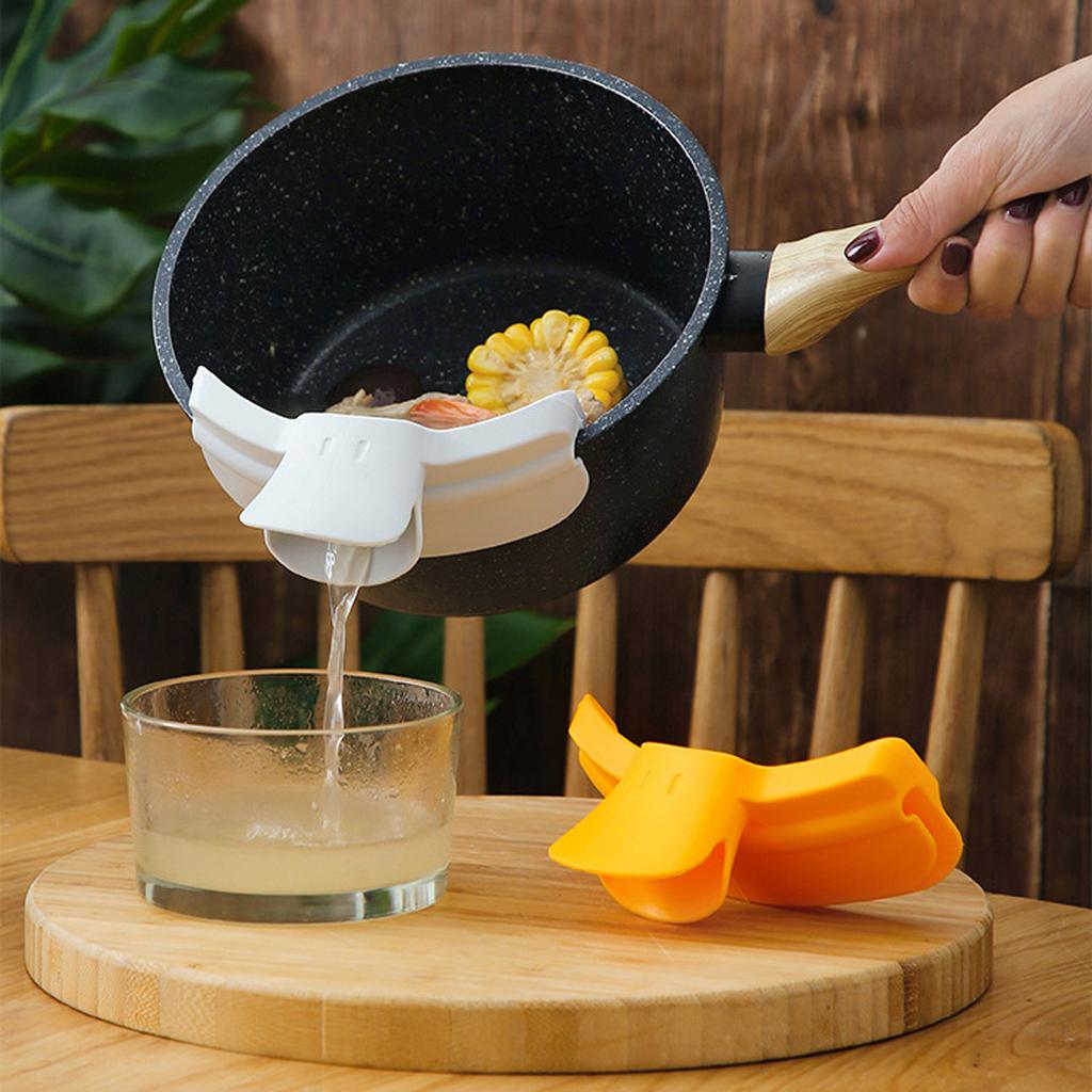 Spill-Proof Kitchenware Round Edge Diversion Device Silicone Funnel Diversion