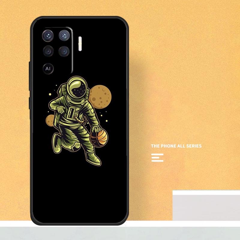 Cartoon Space Astronaut For OPPO A15 A16 A17 A98 A78 A58 A54 A74 A94 A53S A57S A52 A72 A77 A5 A9 A53 A76 A96 Case