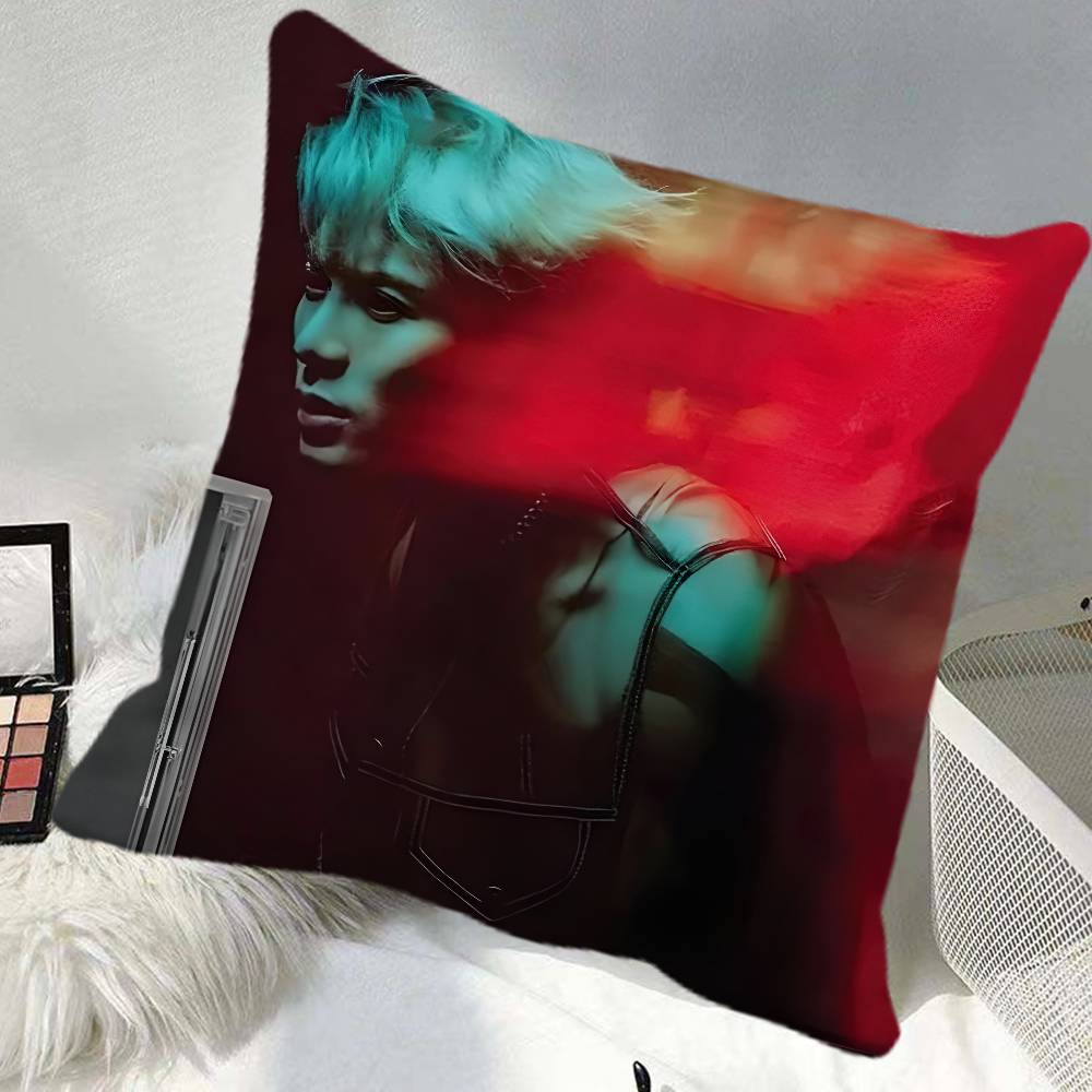 Kpop Jackson Wang Pillow Case Square Pillow Bedroom Sofa Leisure Comfort Cushion Car Home Decoration