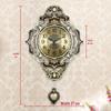 European Modern Large Silent Wall Clock with Metal Pendulum - Antique Quartz, Simple and Creative Design for Living Room