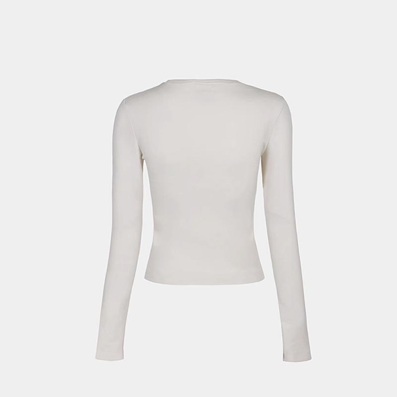 Korean Badblood BCAC Series Women's American Spicy Girl Long Sleeve Slim-Fit Solid Color T-Shirt