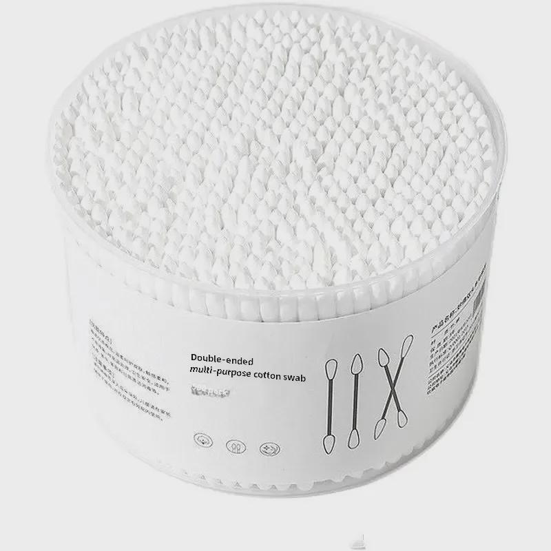 Double-Headed Cotton Swabs: Disposable, Pointed, Sanitary, for Cosmetic & Ear Cleaning, Wooden Sticks