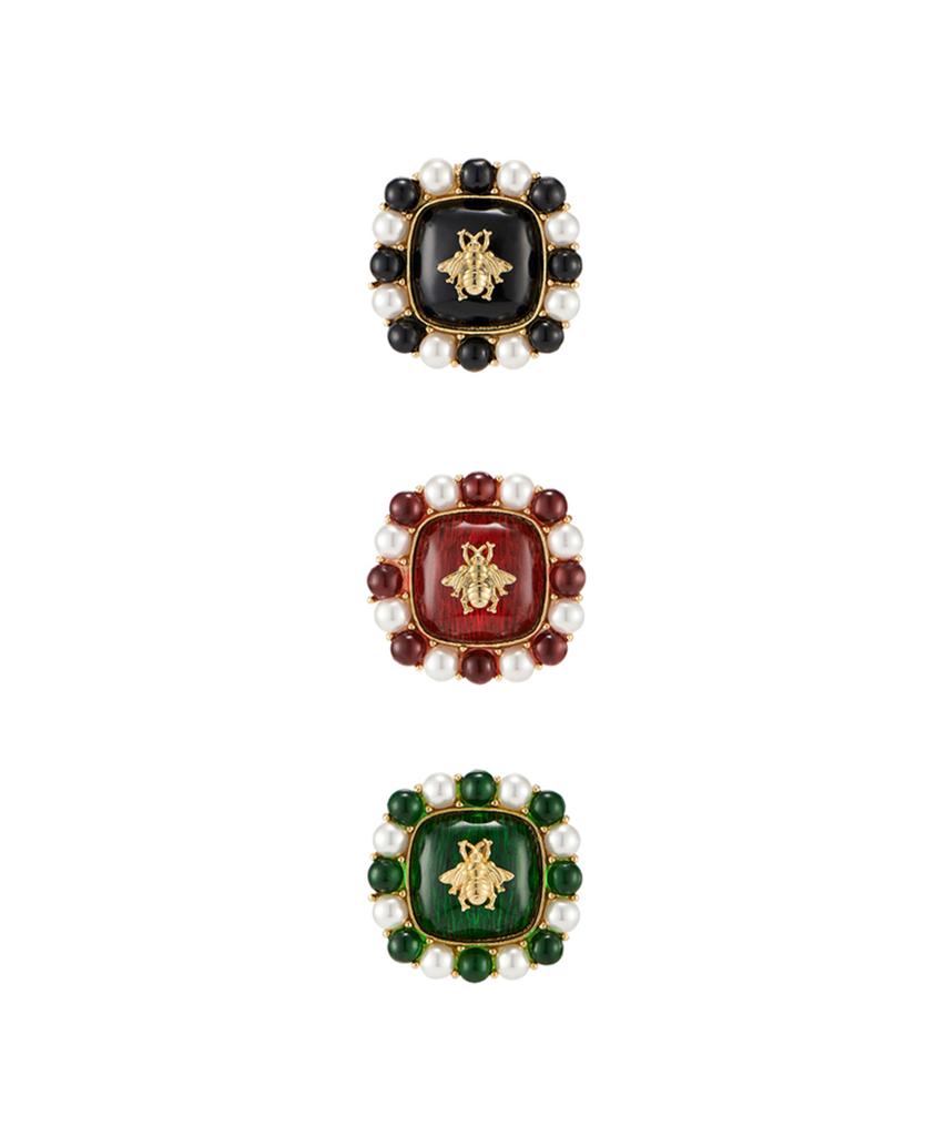Tatiana Check Mate Pearl Brooch_Bch0096