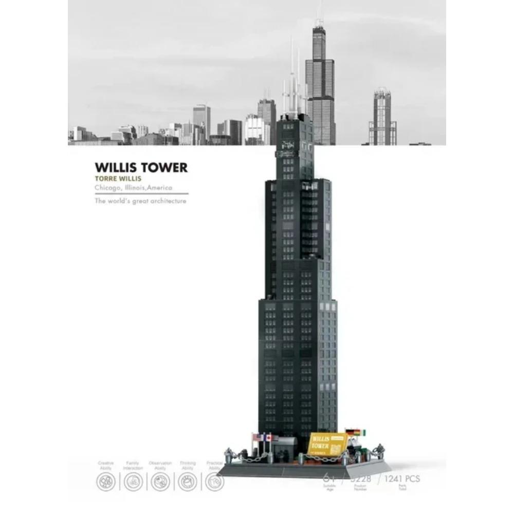 MOC World Famous Architecture Edifice Opera House Building Blocks Villa Savoye Bridge Tower Toy Children Birthday Christmas Gift