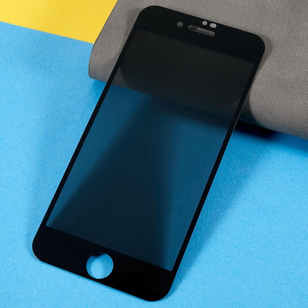 For iPhone SE (2022)/(2020)/7/8 4.7 Inch Anti-spy Full Screen Protector Full Glue Silk Printing High Aluminium-silicon Glass Film