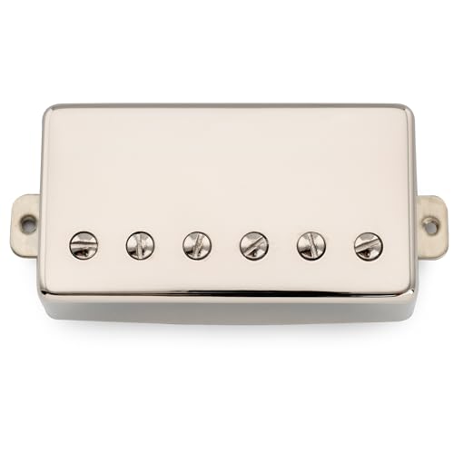 Musiclily Pro LP-CMHA Alnico 5 Covered Humbucker Bridge Pickup, 16K Gold, Nickel, for LP Electric Guitars