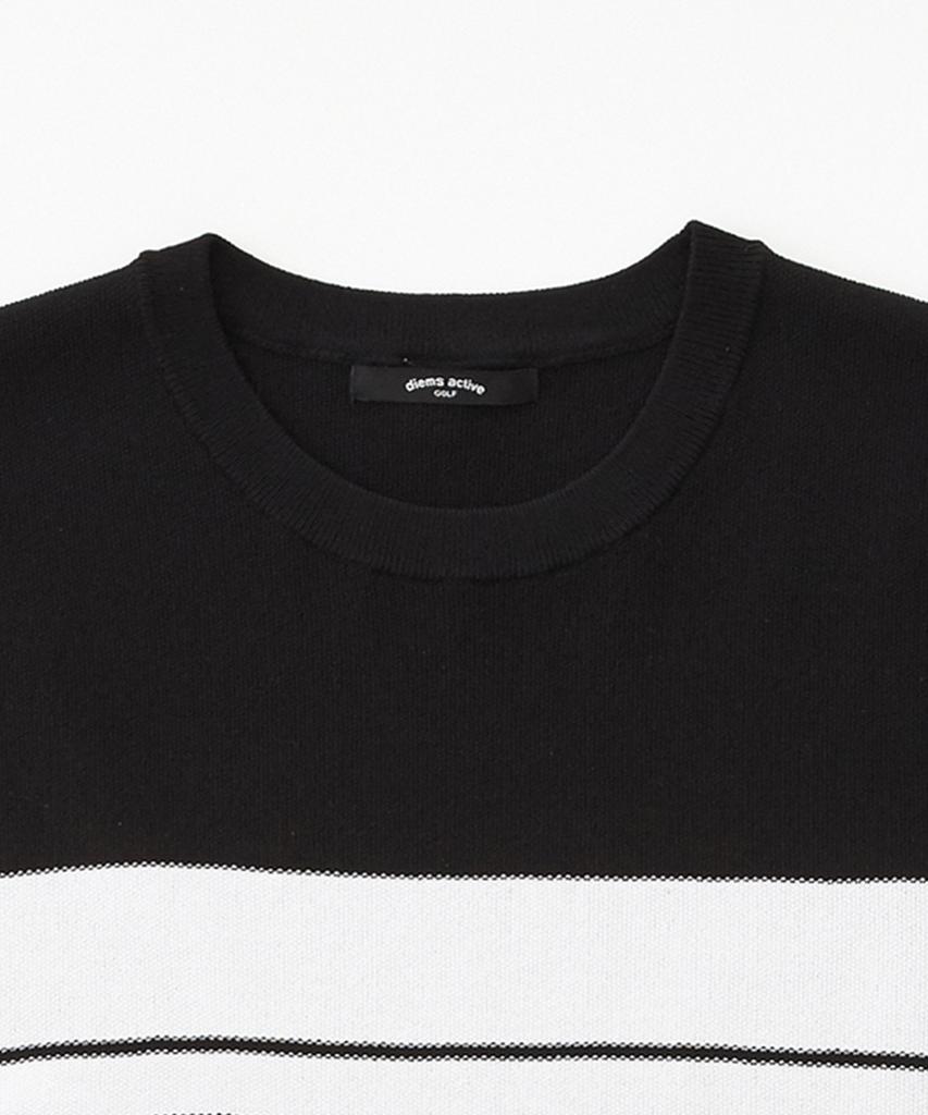 Stco Diems [Golf] Block Round Knit Vest Black (Classic Fit)_Dgkub11Cmb