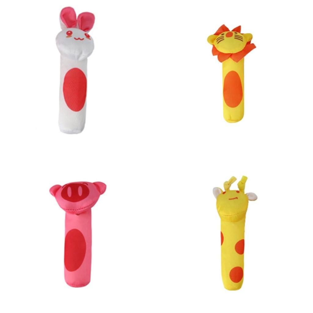 Cute Animal Bell Rattle Plush Toy For Soothing And Visual Development Of Newborns