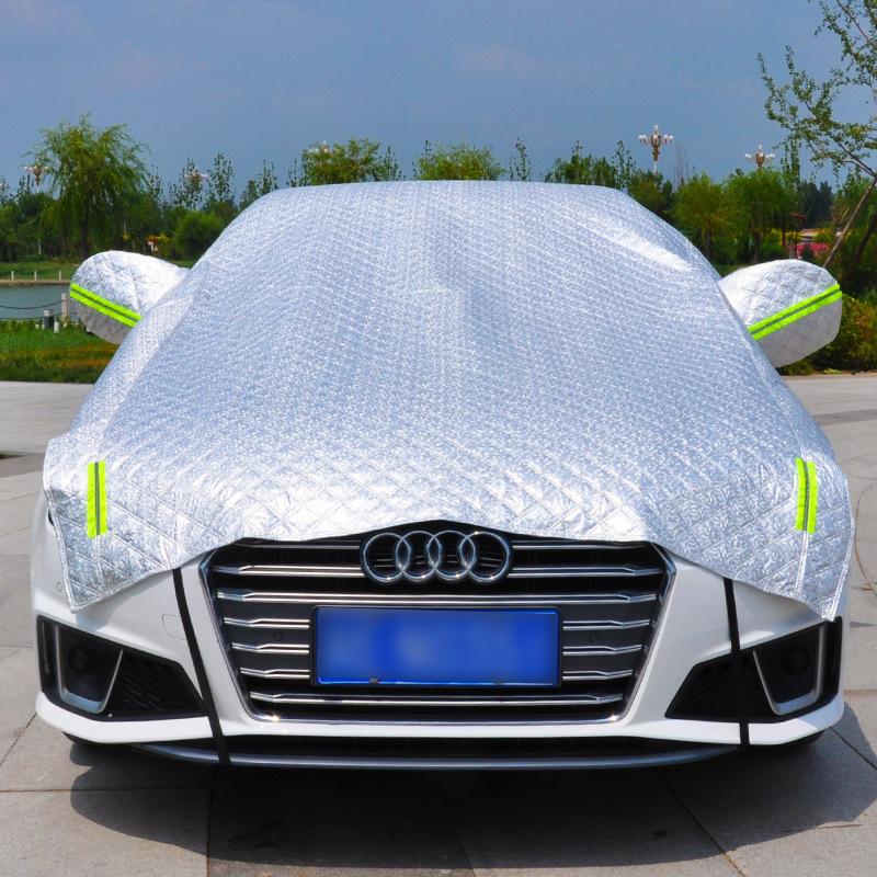 Aluminum Quilted Car Cover: Sun Protection & Insulation for Front Windshield and Windows