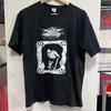 Vintage 1990s Darkthrone Taakeferd Evropské tričko s bočním švem Zephyrous Černé M