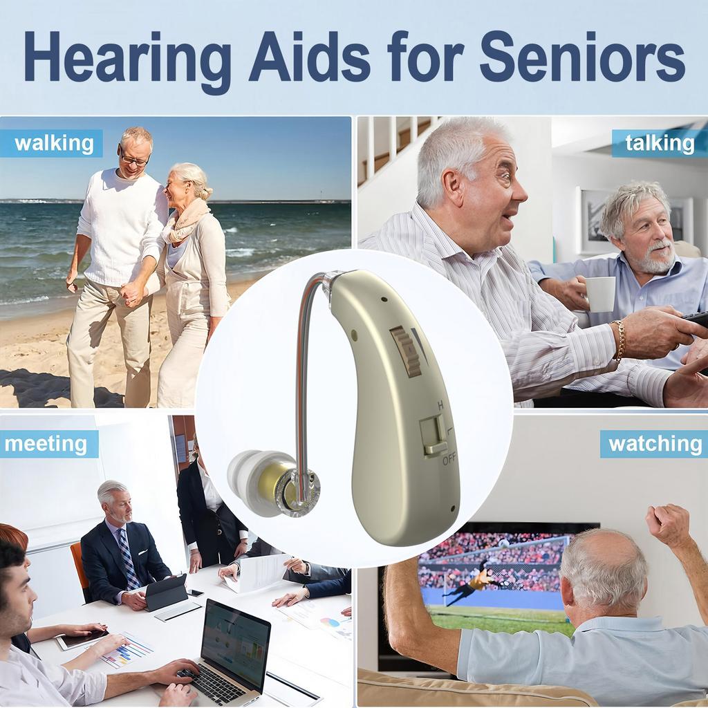 Rechargeable Hearing Aid Mini Adjustable Tone 1116 Best Sound Amplifier Portable Deaf Elderly BTE Hearing Aids