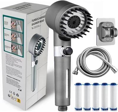 Ion Drops Shower Head with 60 Inch Hose and Shower Holder, High Pressure Shower Head with Water Filter for Hard Water
