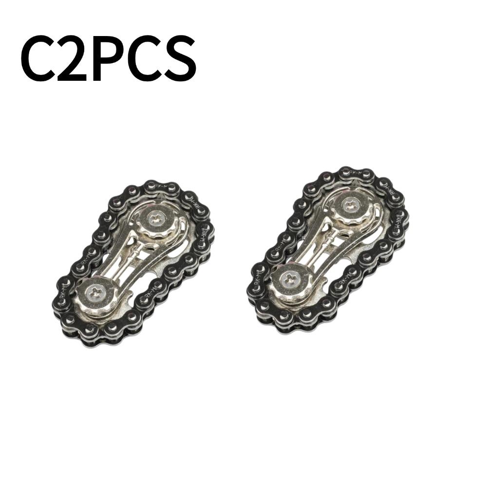 1/2PCS Portable Metal Gear Fidget Spinner Alloy Finger Gyro Stainless Steel Bearing Stress Relief Anti-Anxiety Focus Toy