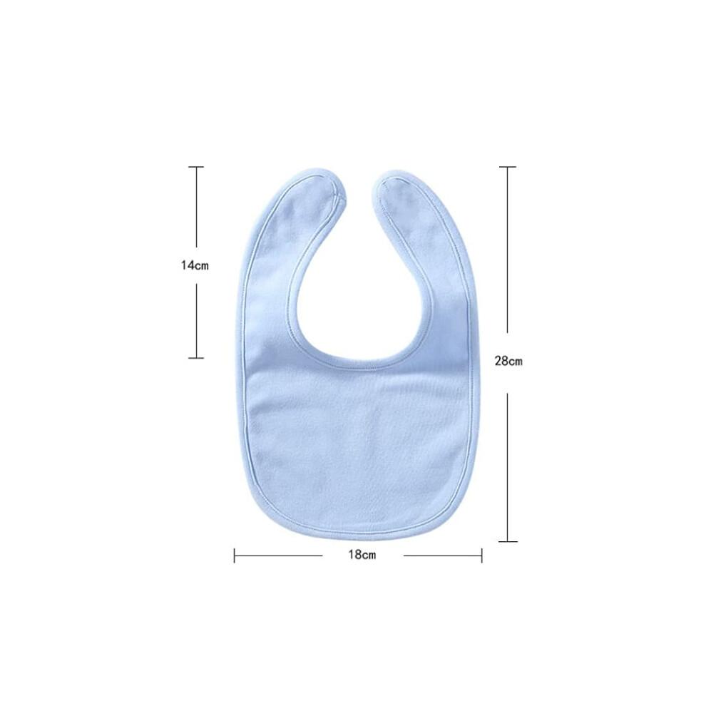 Baby's Double Layer of Cotton Soft Absorbent Drooling Bibs (7 Pieces) (Pure Pink (100% cotton))
