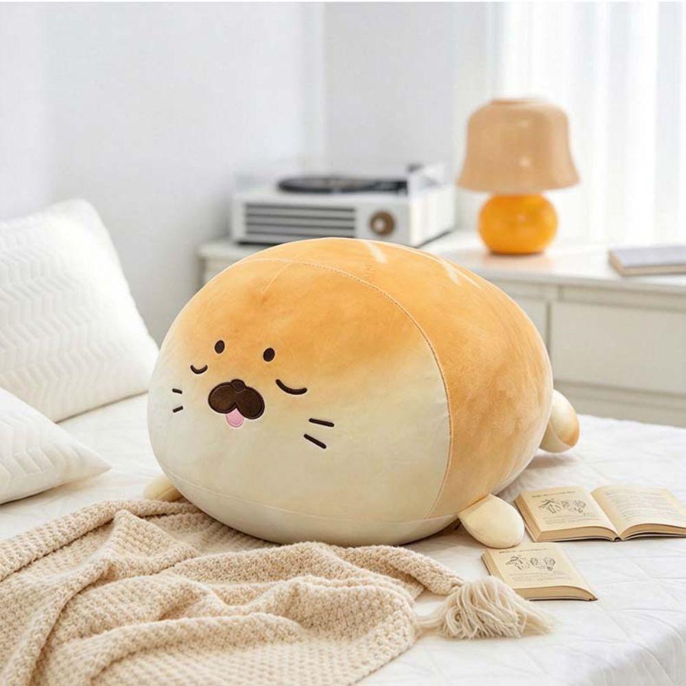 Soft Bread Seal  Doll Very Soft Marine Animal Plush Toy Back Cushion Bread Seal Plush Toy  Sofa Bed