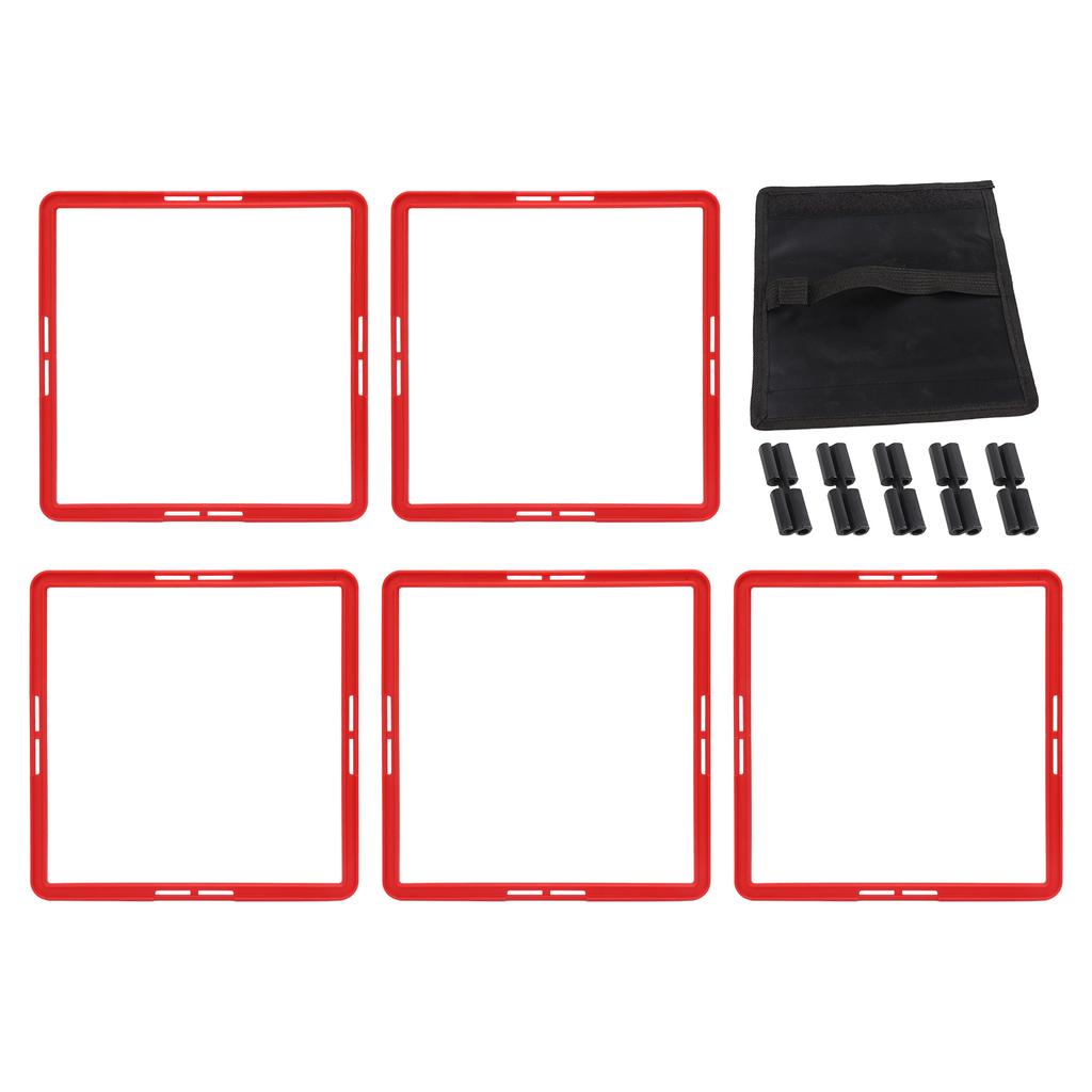 5 Pcs Training Rings Multifunctional Quadrilateral Physical Speed Training Rings for Basket Foot