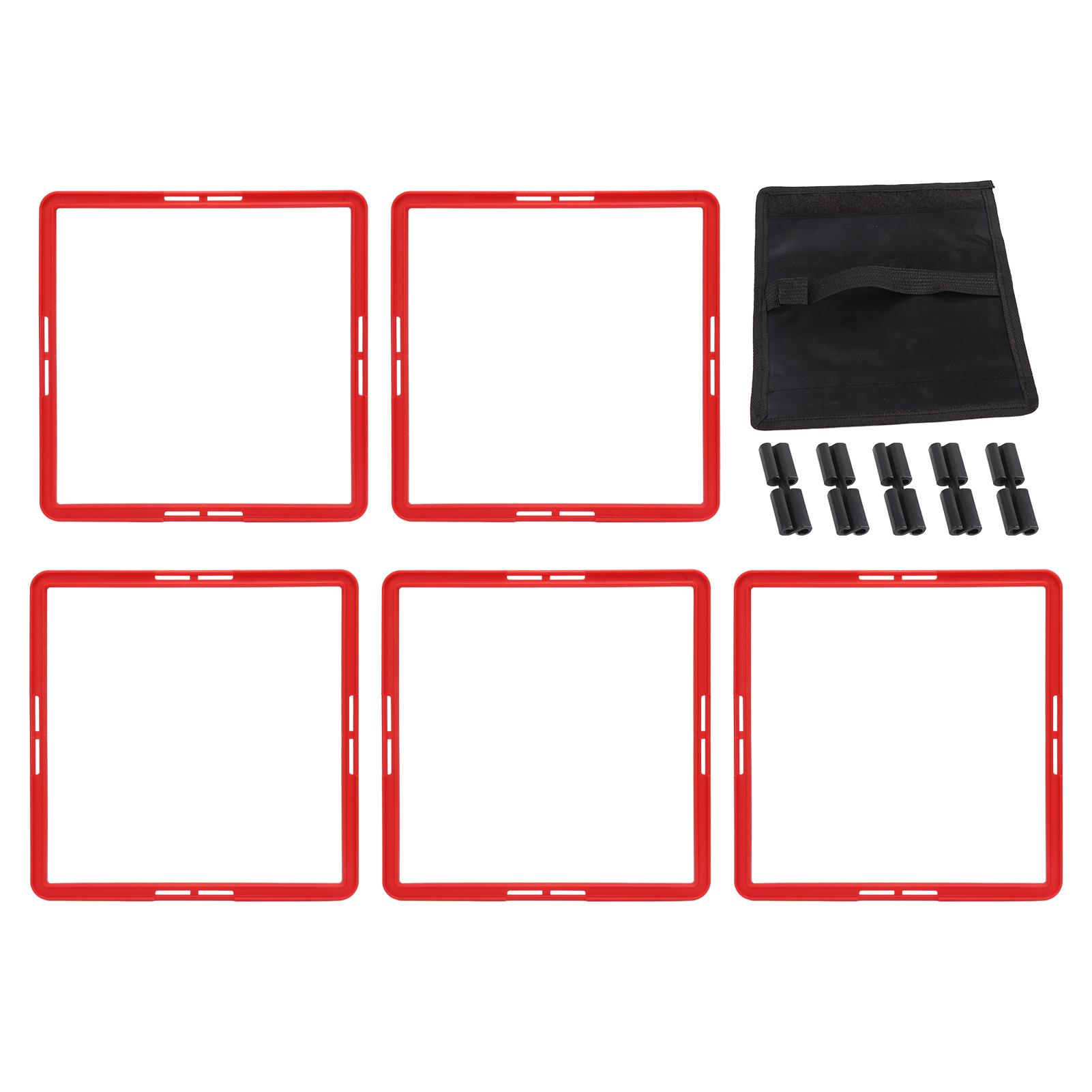 5 Pcs Agility Training Rings Multifunctional Quadrilateral Physical Speed Training Rings for Basketball Football arancione