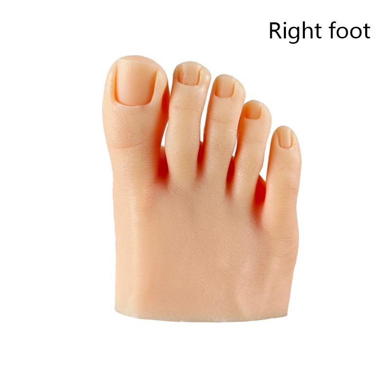 Nail Practice Foot Mannequin With Fake Toes For Training Nail Display Silicone