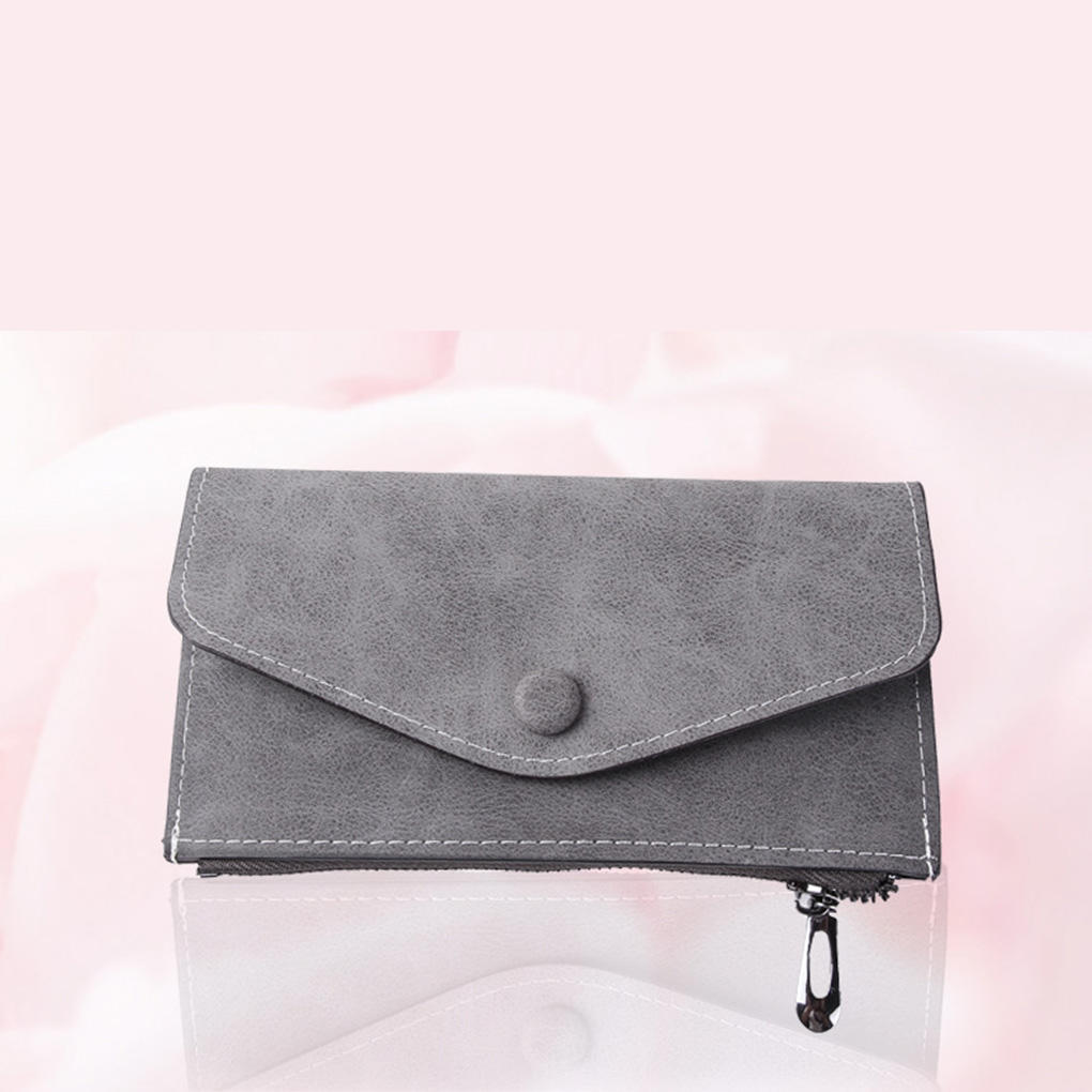 Buy Pu Leather Zipper Hasp Wallet Card Envelope For Women at affordable prices — free shipping