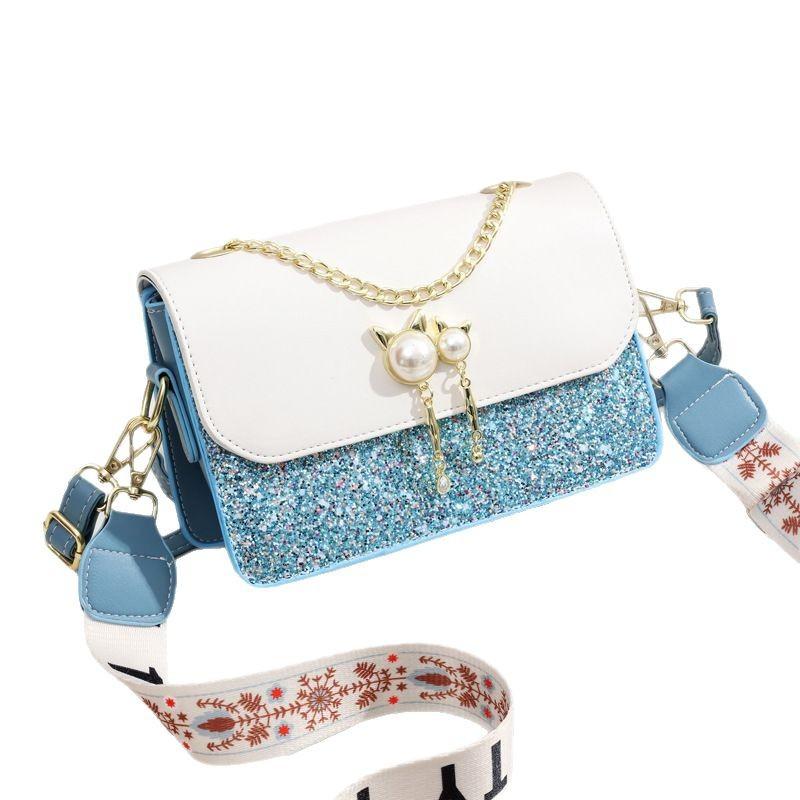 New High Appearance Level Bright Leather Fashion Handbag High Appearance Level Fashion Senior Sense Shoulder Bag Chain Bag Crossbody Bag