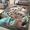 Wolf Pattern Carpet Door Mat Bath  Printed  Living Room Bedroom Large  Kids Play Upholstered Kitchen